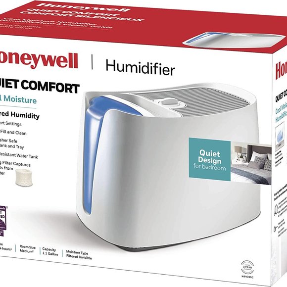 Honeywell HEV355C QuietCare Cool Moisture Humidifier, White, Break Resistant - Picture 1 of 4